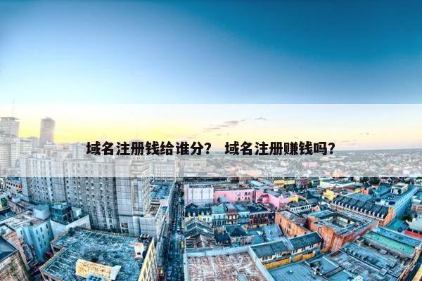 域名注册钱给谁分？ 域名注册赚钱吗？