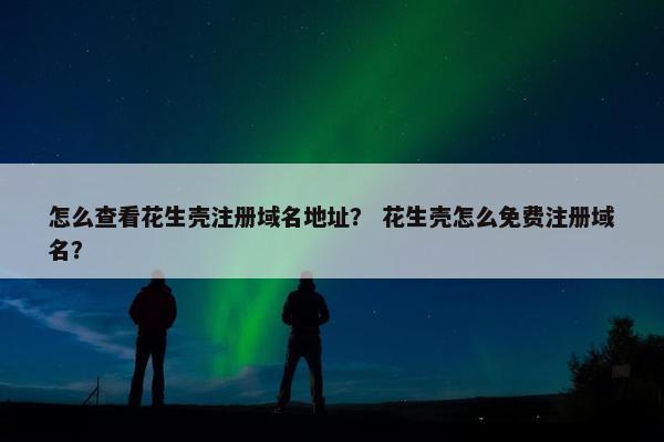 怎么查看花生壳注册域名地址？ 花生壳怎么免费注册域名？