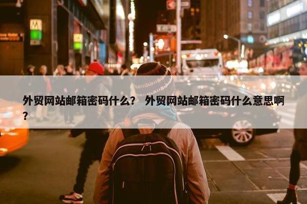 外贸网站邮箱密码什么？ 外贸网站邮箱密码什么意思啊？