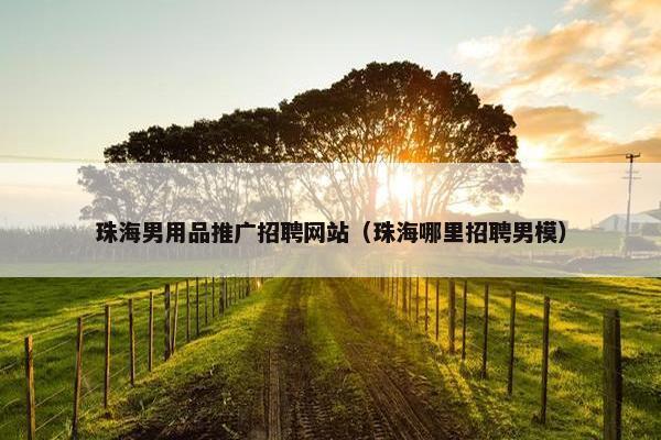 珠海男用品推广招聘网站（珠海哪里招聘男模）