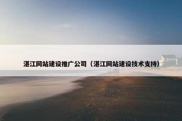 湛江网站建设推广公司（湛江网站建设技术支持）