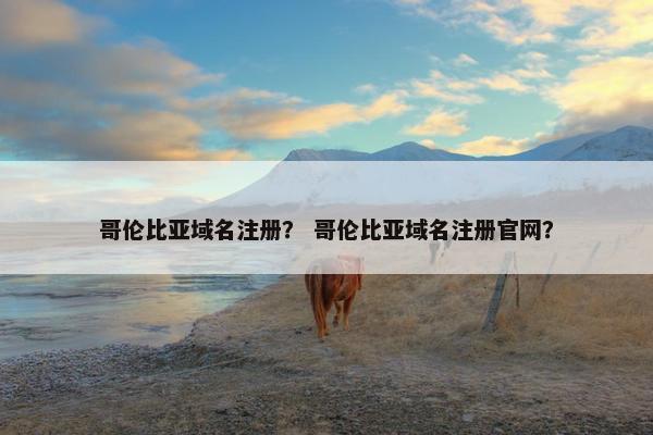 哥伦比亚域名注册？ 哥伦比亚域名注册官网？