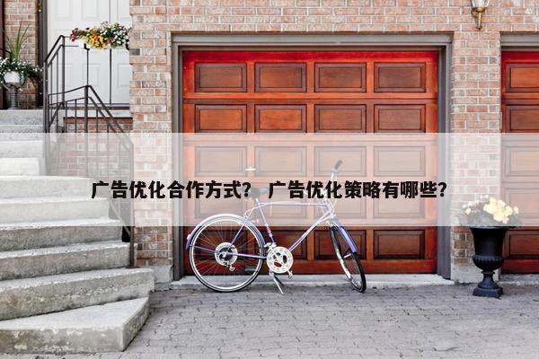 广告优化合作方式？ 广告优化策略有哪些？