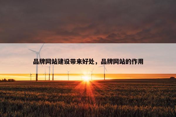 品牌网站建设带来好处，品牌网站的作用