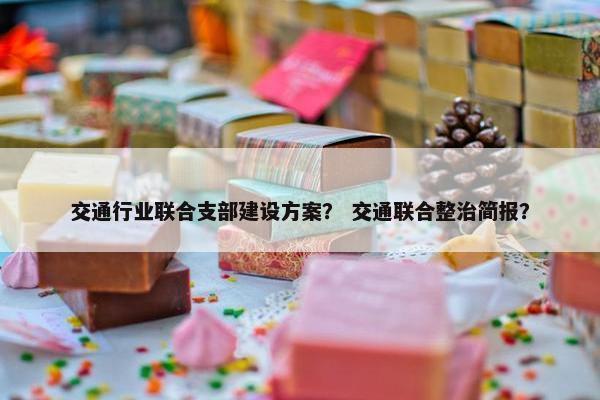 交通行业联合支部建设方案？ 交通联合整治简报？