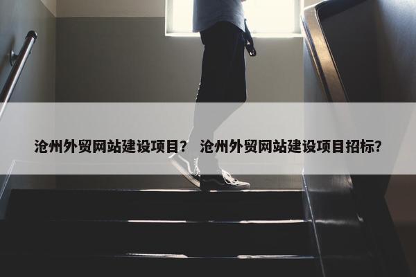沧州外贸网站建设项目？ 沧州外贸网站建设项目招标？