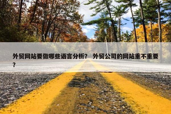 外贸网站要做哪些语言分析？ 外贸公司的网站重不重要？