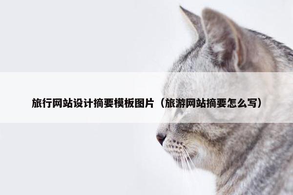 旅行网站设计摘要模板图片（旅游网站摘要怎么写）