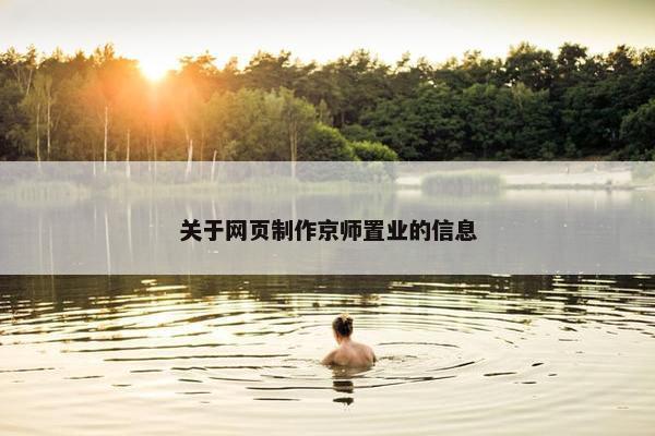 关于网页制作京师置业的信息