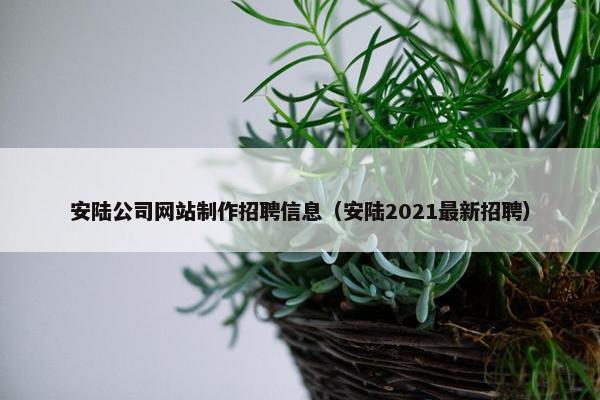 安陆公司网站制作招聘信息（安陆2021最新招聘）