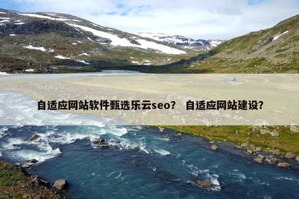 自适应网站软件甄选乐云seo？ 自适应网站建设？