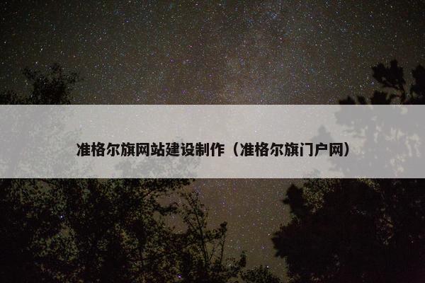准格尔旗网站建设制作（准格尔旗门户网）