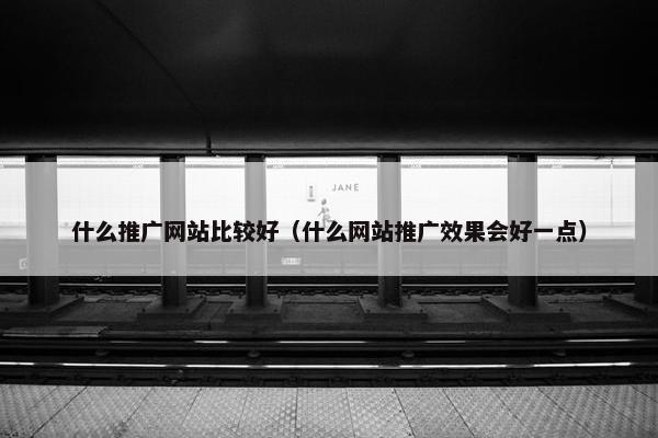 什么推广网站比较好（什么网站推广效果会好一点）