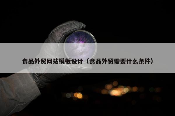 食品外贸网站模板设计（食品外贸需要什么条件）
