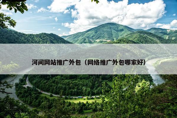 河间网站推广外包（网络推广外包哪家好）