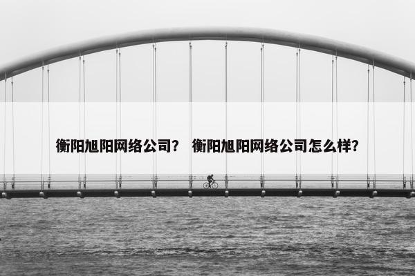 衡阳旭阳网络公司？ 衡阳旭阳网络公司怎么样？