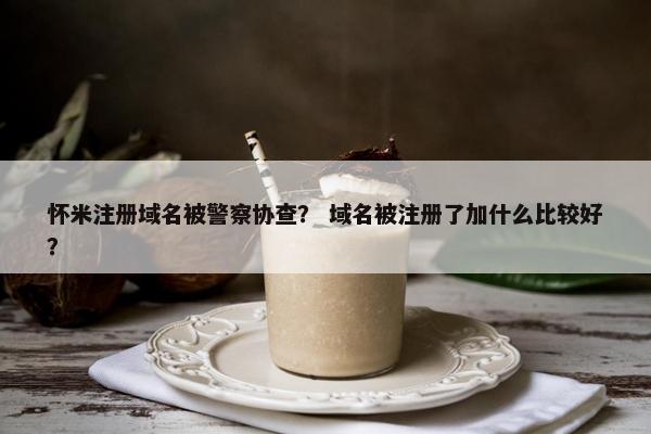 怀米注册域名被警察协查？ 域名被注册了加什么比较好？