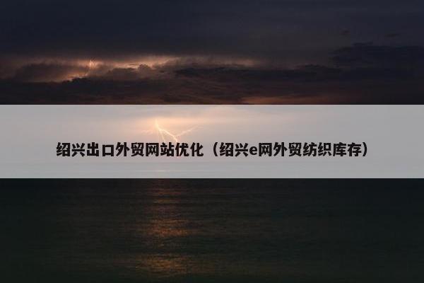绍兴出口外贸网站优化（绍兴e网外贸纺织库存）