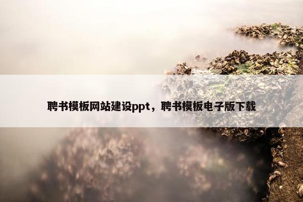聘书模板网站建设ppt，聘书模板电子版下载