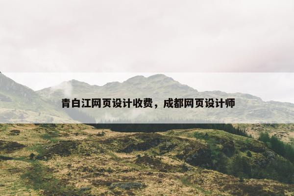 青白江网页设计收费，成都网页设计师