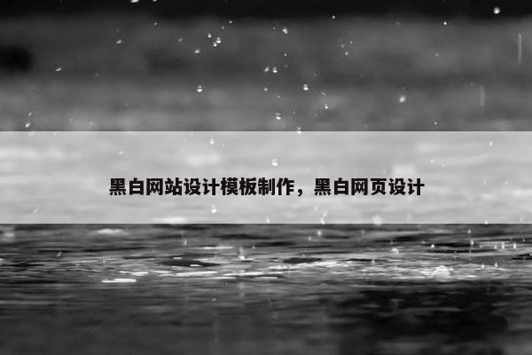 黑白网站设计模板制作，黑白网页设计