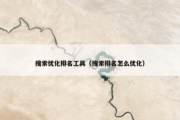 搜索优化排名工具（搜索排名怎么优化）