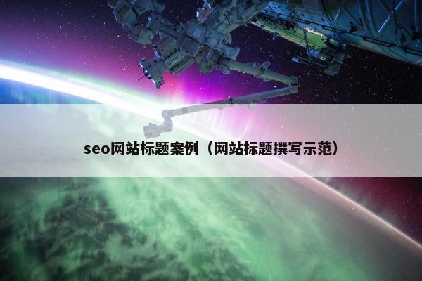 seo网站标题案例（网站标题撰写示范）