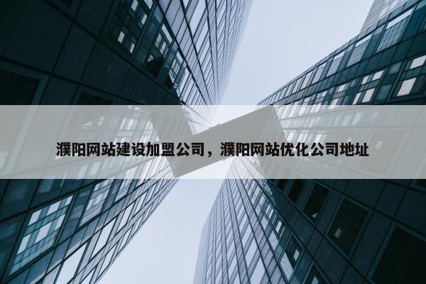 濮阳网站建设加盟公司，濮阳网站优化公司地址
