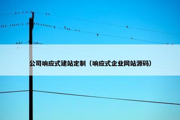 公司响应式建站定制（响应式企业网站源码）