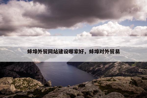 蚌埠外贸网站建设哪家好，蚌埠对外贸易