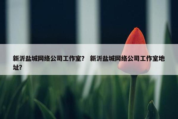 新沂盐城网络公司工作室？ 新沂盐城网络公司工作室地址？