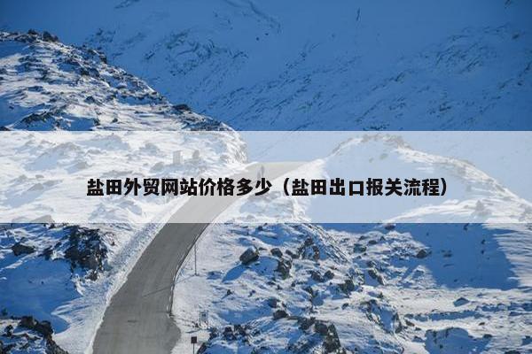盐田外贸网站价格多少（盐田出口报关流程）