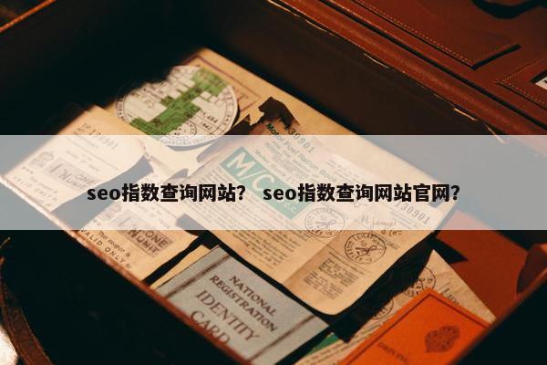 seo指数查询网站？ seo指数查询网站官网？