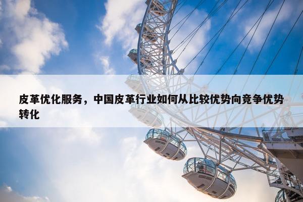 皮革优化服务，中国皮革行业如何从比较优势向竞争优势转化
