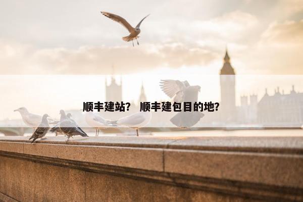 顺丰建站？ 顺丰建包目的地？