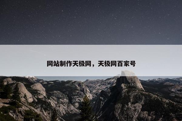 网站制作天极网，天极网百家号