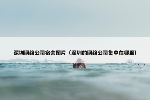 深圳网络公司宿舍图片（深圳的网络公司集中在哪里）