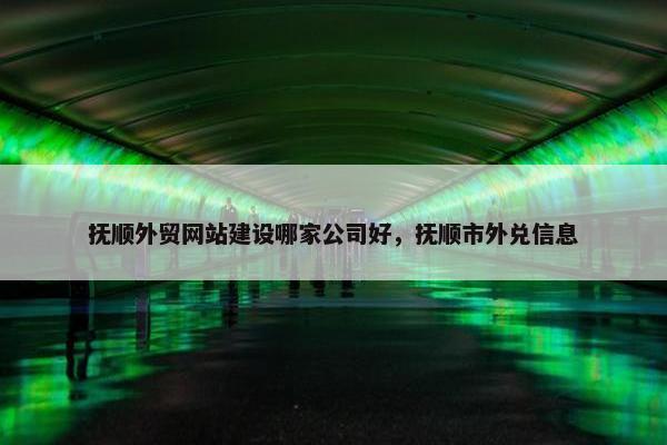 抚顺外贸网站建设哪家公司好，抚顺市外兑信息