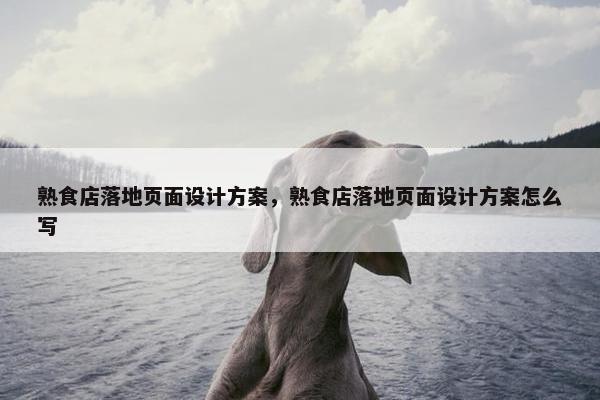 熟食店落地页面设计方案，熟食店落地页面设计方案怎么写