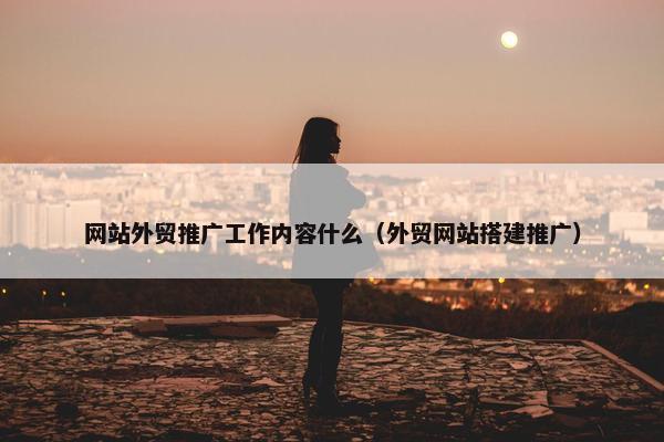 网站外贸推广工作内容什么（外贸网站搭建推广）