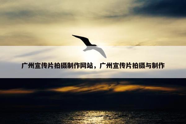 广州宣传片拍摄制作网站，广州宣传片拍摄与制作