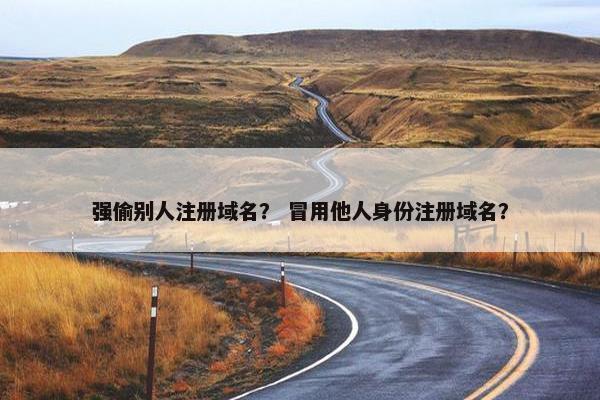 强偷别人注册域名？ 冒用他人身份注册域名？