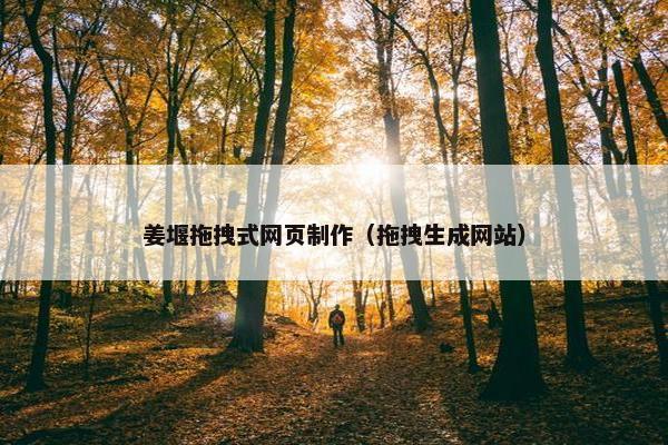 姜堰拖拽式网页制作（拖拽生成网站）
