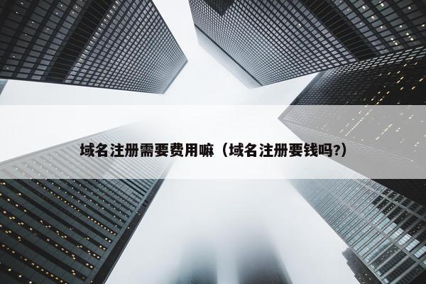 域名注册需要费用嘛（域名注册要钱吗?）