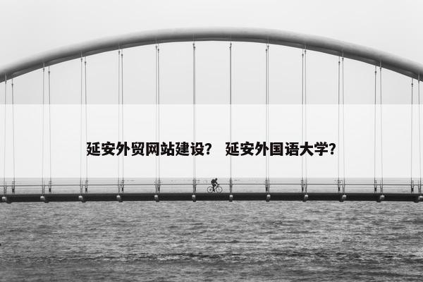 延安外贸网站建设？ 延安外国语大学？