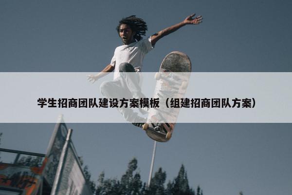 学生招商团队建设方案模板（组建招商团队方案）