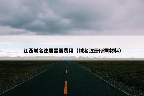 江西域名注册需要费用（域名注册所需材料）