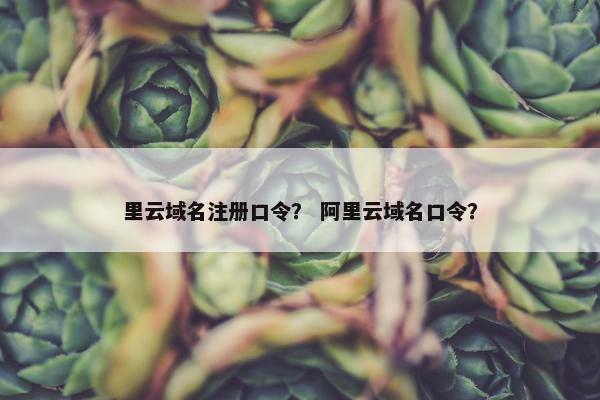 里云域名注册口令？ 阿里云域名口令？