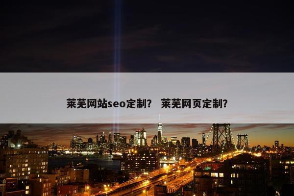 莱芜网站seo定制？ 莱芜网页定制？