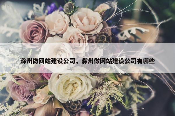 滁州做网站建设公司，滁州做网站建设公司有哪些